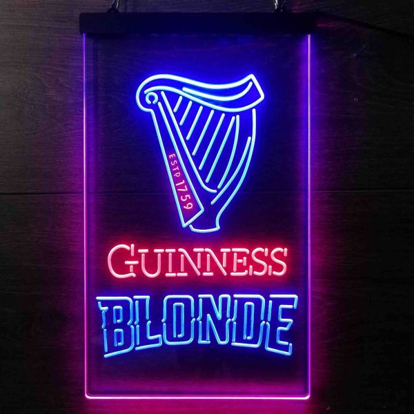 Guiness Blonde Dual LED Neon Light Sign